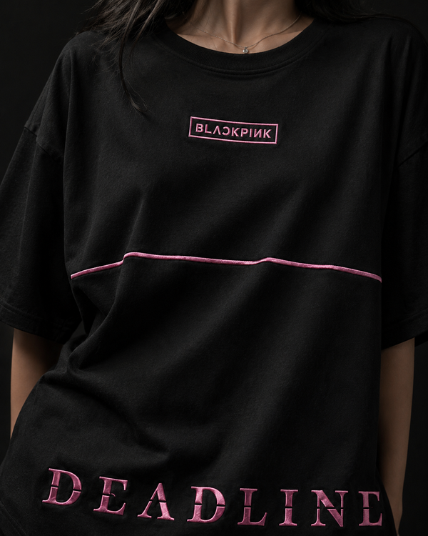 T-shirt UNISEXE brodé DEADLINE BLACKPINK Édition limitée