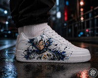 Sneakers Personnalisés Edition Limitée Unisexe Dragon Ball x Real Madrid - Goku Customized Anime Sneakers - Handmade - Real Madrid Edition
