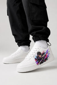 Levi Sneakers Unisexe Personnalisés Édition Limitée Attack on Titan X Levi Ackerman - Anime Custom Sneakers - Handmade - Streetwear Edition