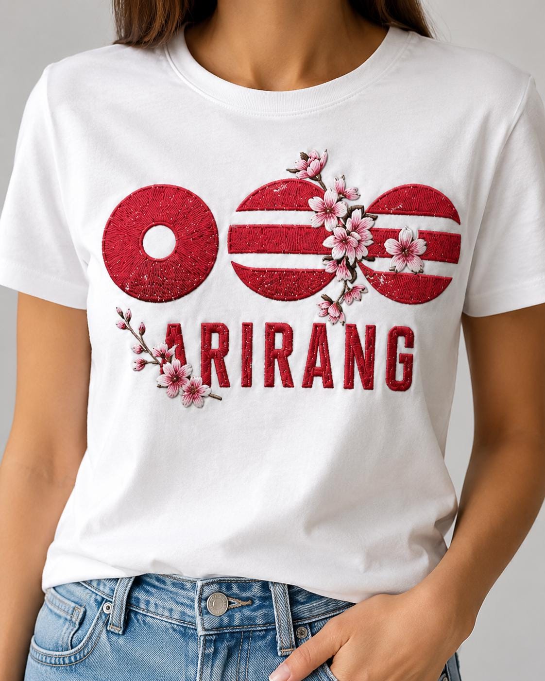 T-Shirt UNISEXE Brodé ARIRANG — BTS Édition Limitée