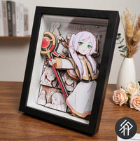 Cadre Paper Art Handmade de Frieren Anime - Shadow Box 3D Frieren - Livraison internationale