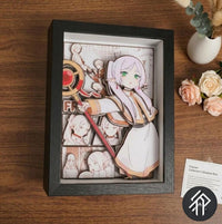 Cadre Paper Art Handmade de Frieren Anime - Shadow Box 3D Frieren - Livraison internationale