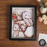 Cadre Paper Art Handmade de Frieren Anime - Shadow Box 3D Frieren - Livraison internationale