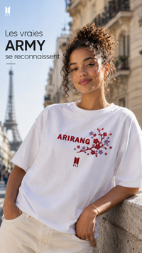 T-Shirt Brodé ARIRANG UNISEXE — BTS Édition Limitée