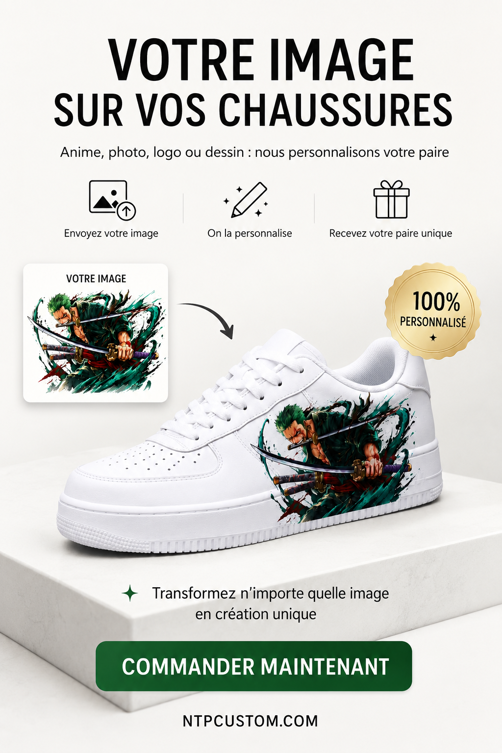 Personnalisation de chaussures style Anime, Manga