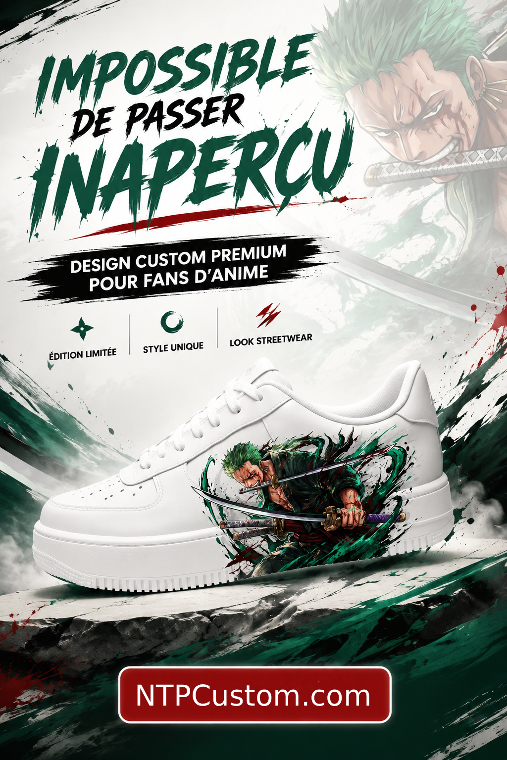 Sneakers One Piece - Roronoa Zoro | Édition Limitée