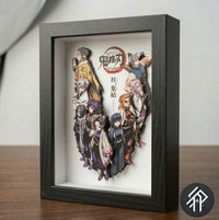 Cadre Paper Paint Art Handmade de Demon Slayer - Shadow Box 3D Demon Slayer - Livraison internationale