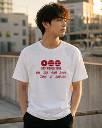 T-Shirt UNISEXE Brodé Tour — BTS Édition Limitée