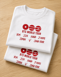 T-Shirt UNISEXE Brodé Tour — BTS Édition Limitée