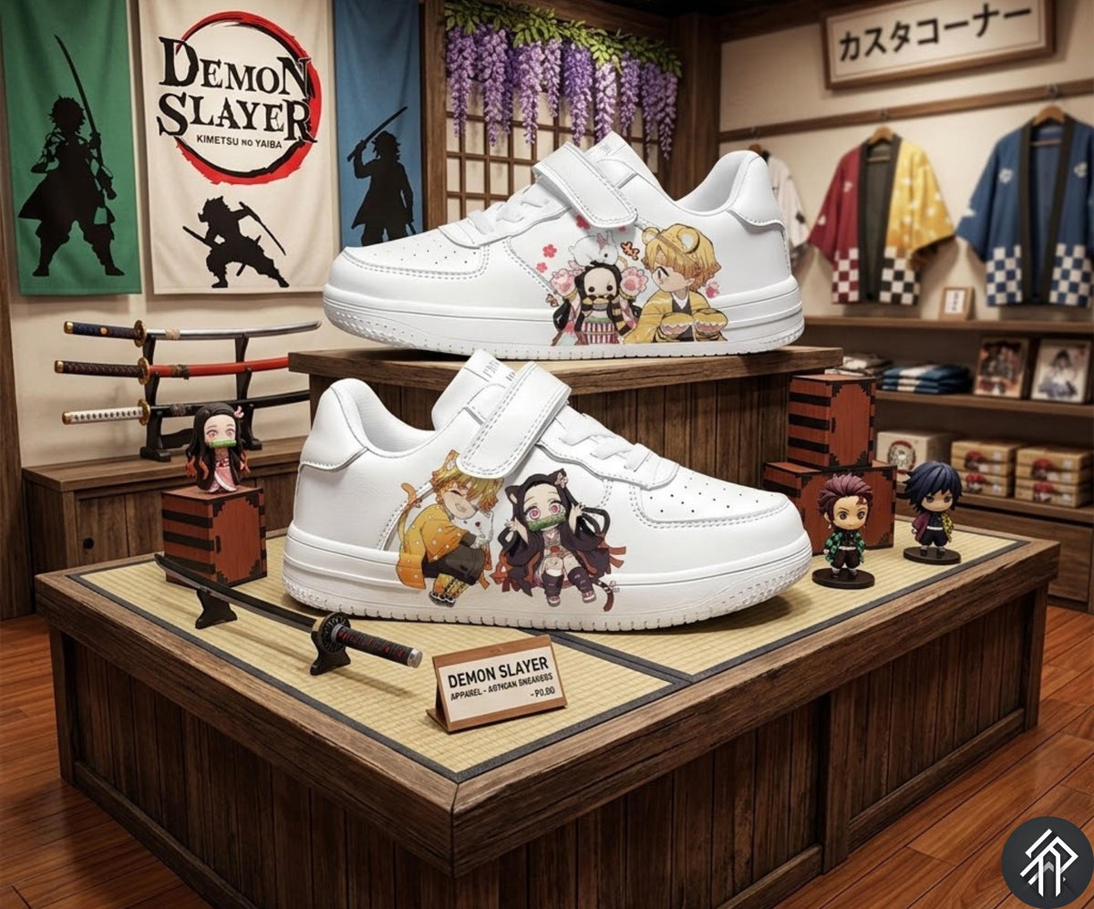 Demon Slayer Sneakers Edition Limitée Unisex Zenitsu & Nezuko - Customized Anime Sneakers - livraison internationale