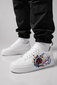 Luffy Sneakers Unisexe Personnalisés Édition Limitée One Piece x Luffy - Anime Custom Sneakers - Handmade - Streetwear Edition