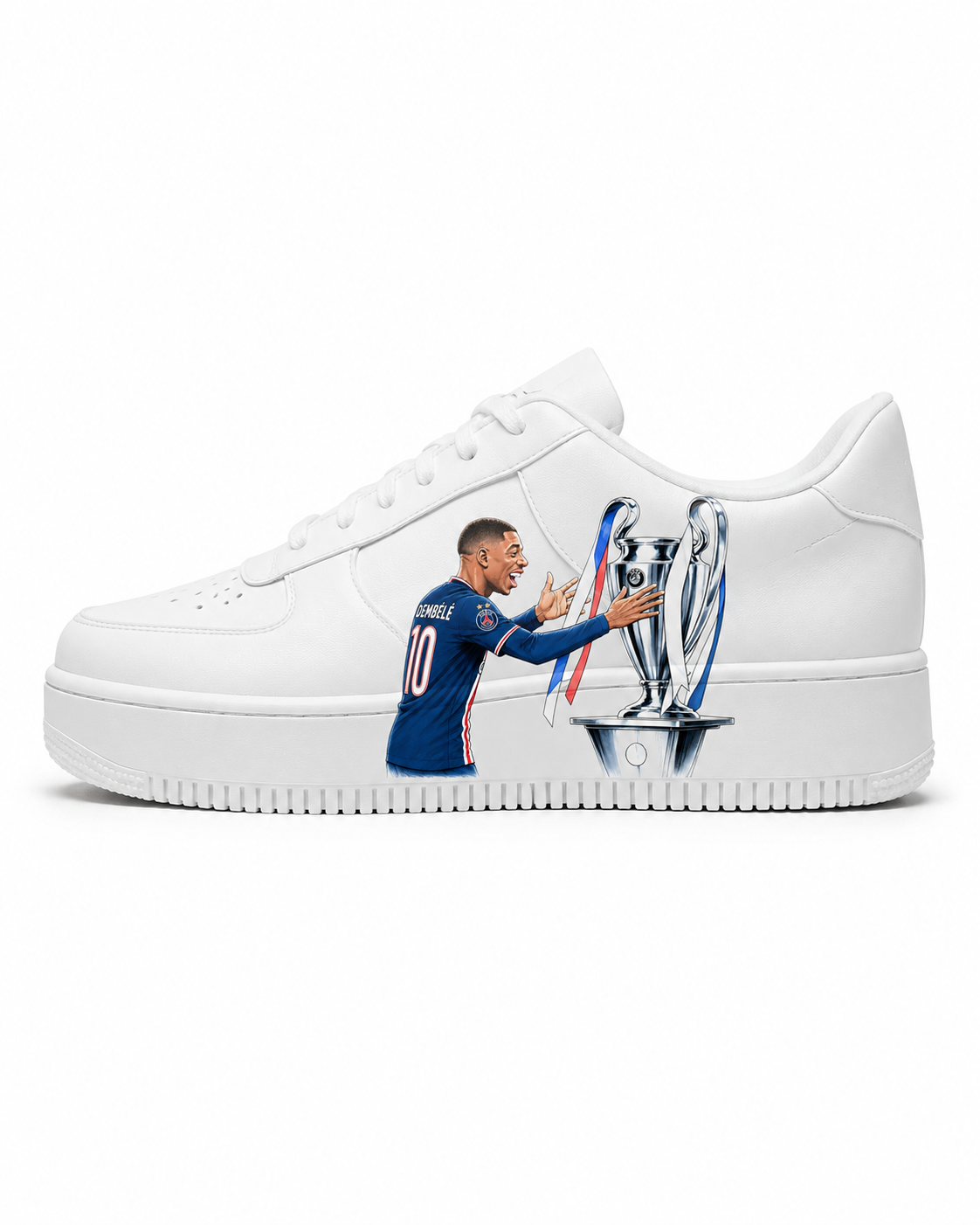 Sneakers Personnalisés Edition Limitée Dembele PSG - Art PSG Edition - UCL version 2 étoiles