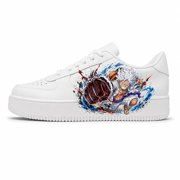 Luffy Sneakers Unisexe Personnalisés Édition Limitée One Piece x Luffy - Anime Custom Sneakers - Handmade - Streetwear Edition