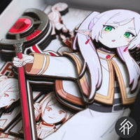 Cadre Paper Art Handmade de Frieren Anime - Shadow Box 3D Frieren - Livraison internationale