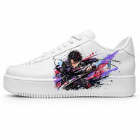 Levi Sneakers Unisexe Personnalisés Édition Limitée Attack on Titan X Levi Ackerman - Anime Custom Sneakers - Handmade - Streetwear Edition